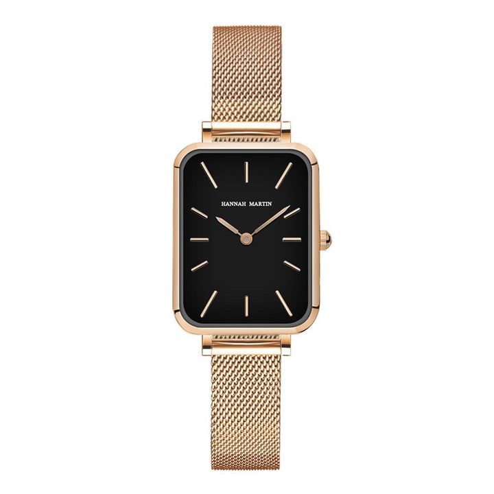 Reloj de mujer impermeable, ideal como regalo sofisticado. Estilo retro y lujo ligero para la oficina.