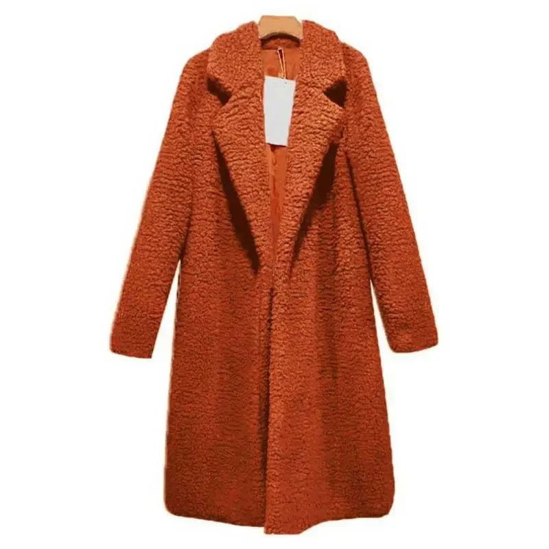 Abrigo de teddy para mujer, largo, con forro interior, máxima protección contra el frío.