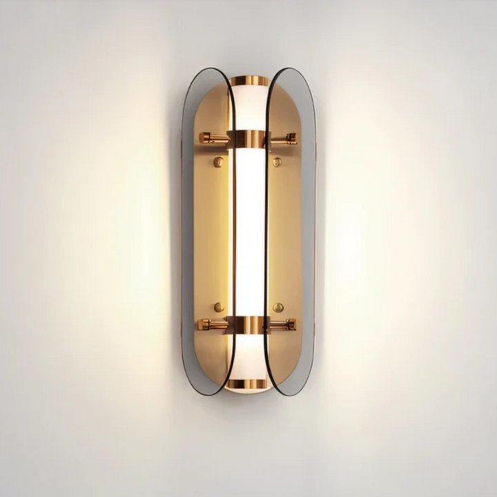 Aplique de pared LED de vidrio, ideal para un diseño moderno y una luz cálida que transforma cualquier espacio.
