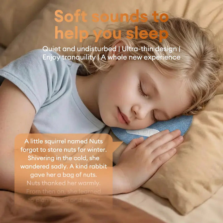 Relájate con esta almohada ergonómica Bluetooth. Sonido envolvente para un descanso profundo y anti-insomnio.