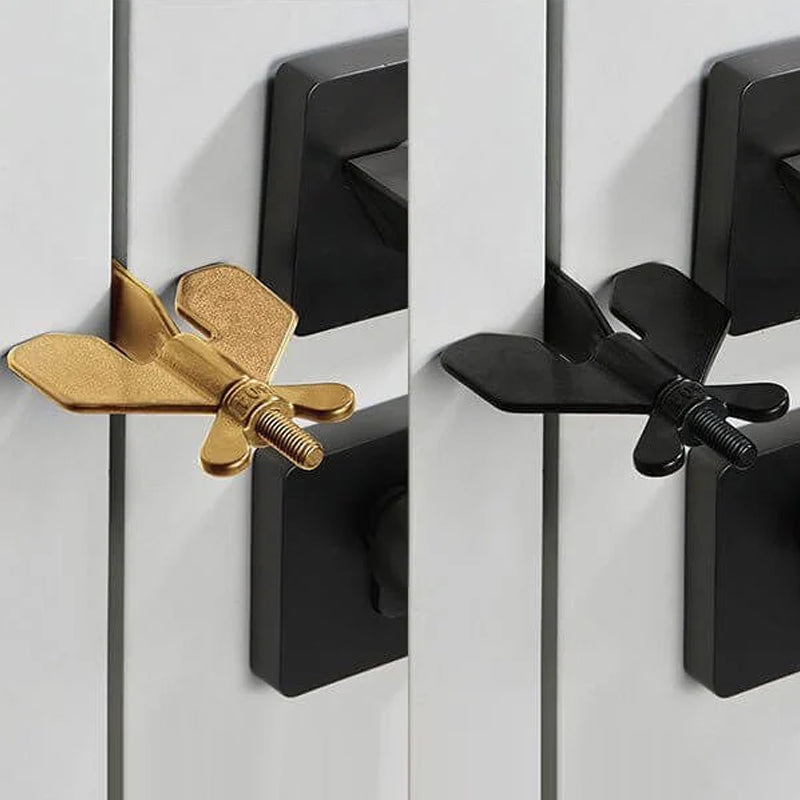 Privacidad garantizada con este tope de puerta de seguridad portátil. Cerradura adicional para tu protección.