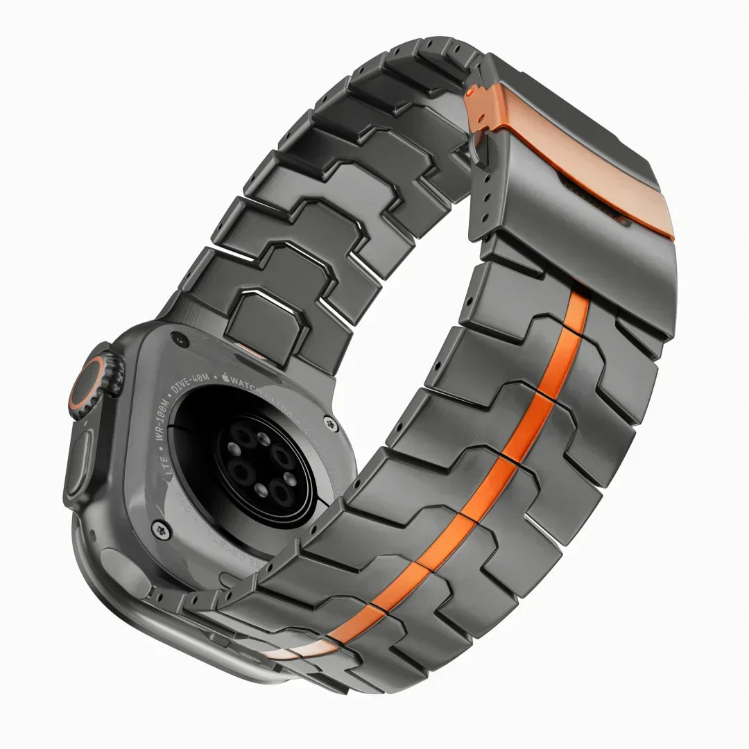 Correa de titanio duradera para smartwatch, pulsera ligera y elegante para deporte y uso diario.