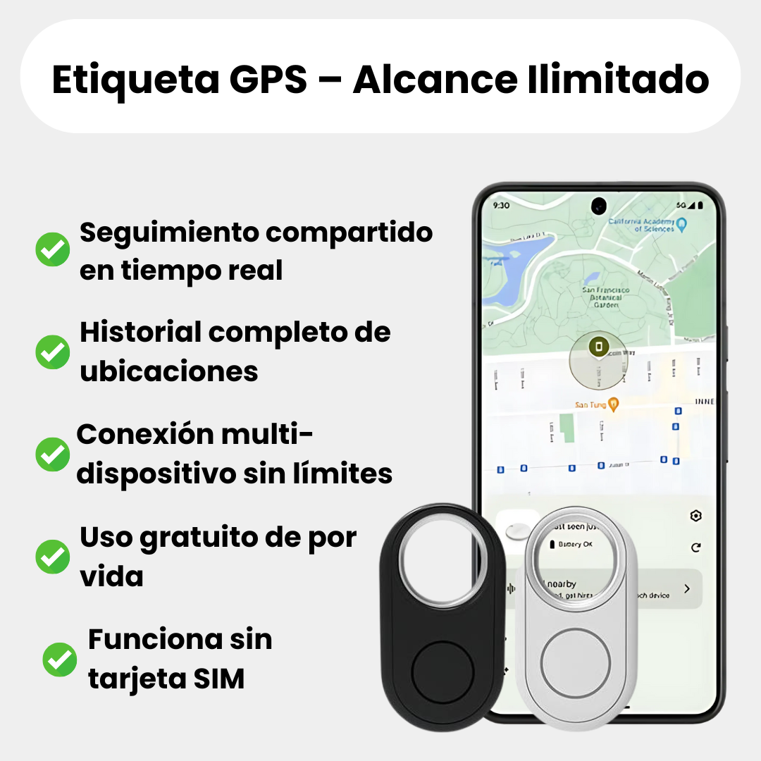 Localizador GPS antirrobo universal para protección de bienes. Rastreador sin suscripción para todo tipo de vehículos.