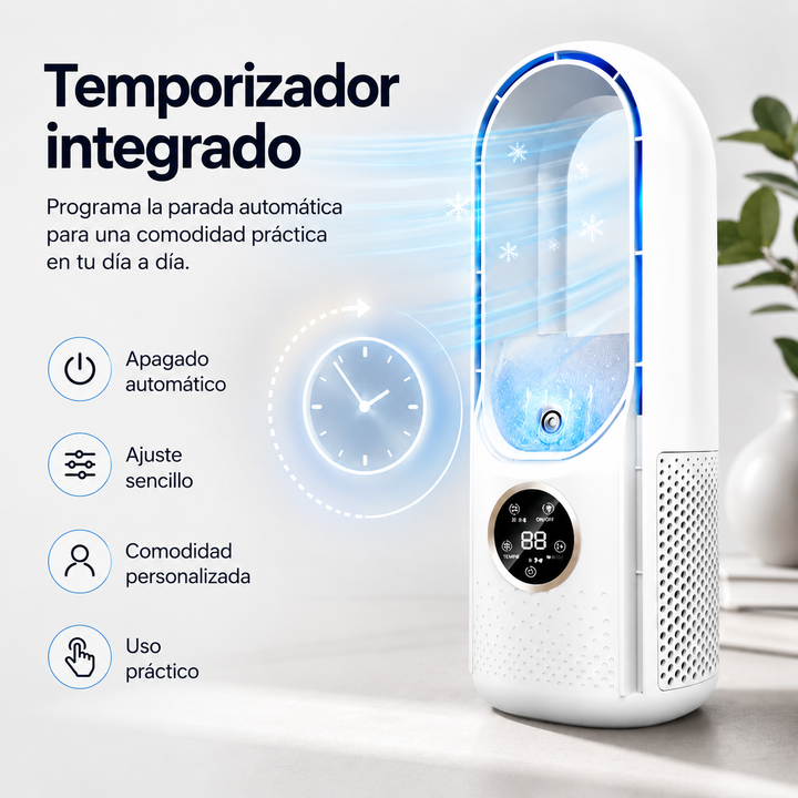 Dispositivo de aire fresco portátil USB. Ligero y eficiente para cualquier lugar.