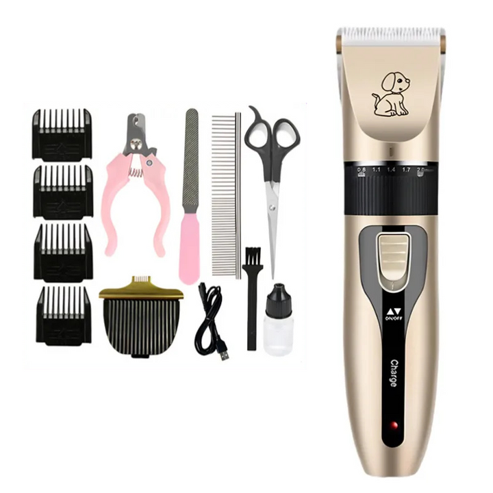 Herramienta de grooming para mascotas, cortapelos silencioso e inalámbrico para todos los tamaños de perro.