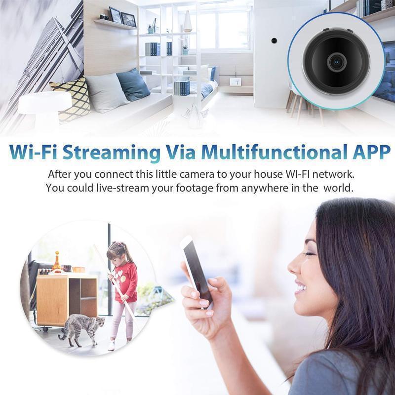 Cámara dashcam discreta 1080p. Mini cámara magnética WiFi ideal para autocaravanas y vehículos.
