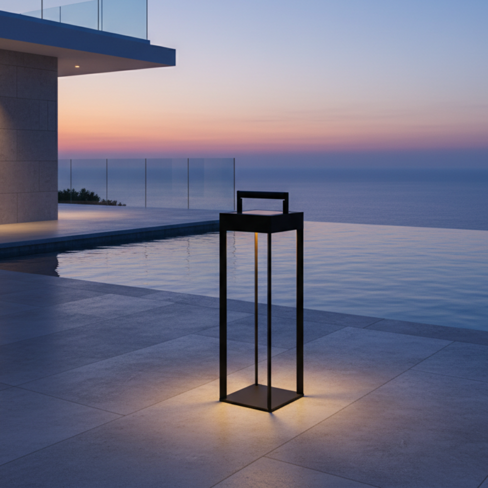 Iluminación solar LED para patio, jardín, impermeable y con práctico control remoto.