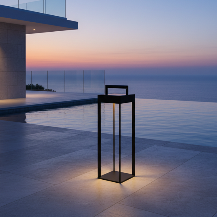 Iluminación solar LED para patio, jardín, impermeable y con práctico control remoto.