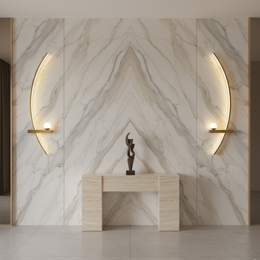 Luz de pared LED contemporánea, ideal para decoración del hogar y ambiente cálido.