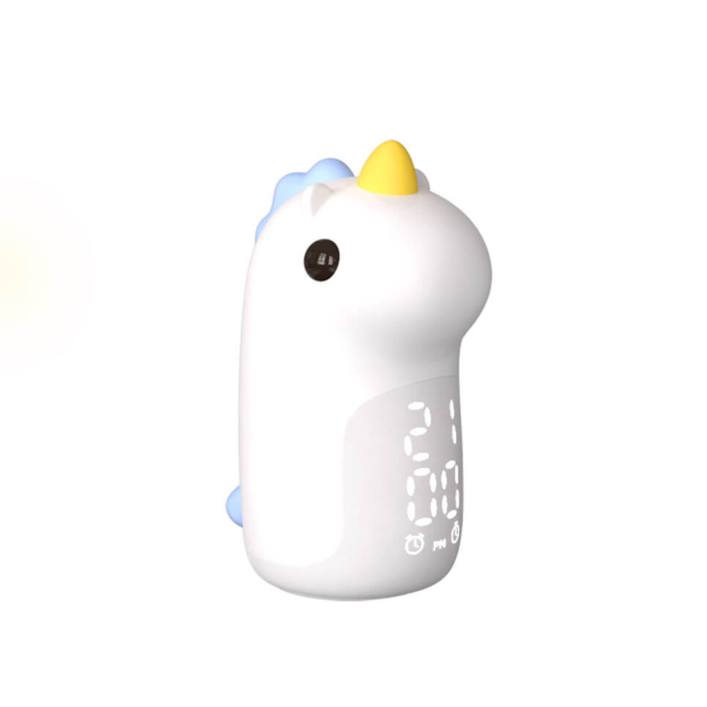 Luz nocturna LED de unicornio mágico, reloj despertador USB. Decoración infantil con gel de sílice.