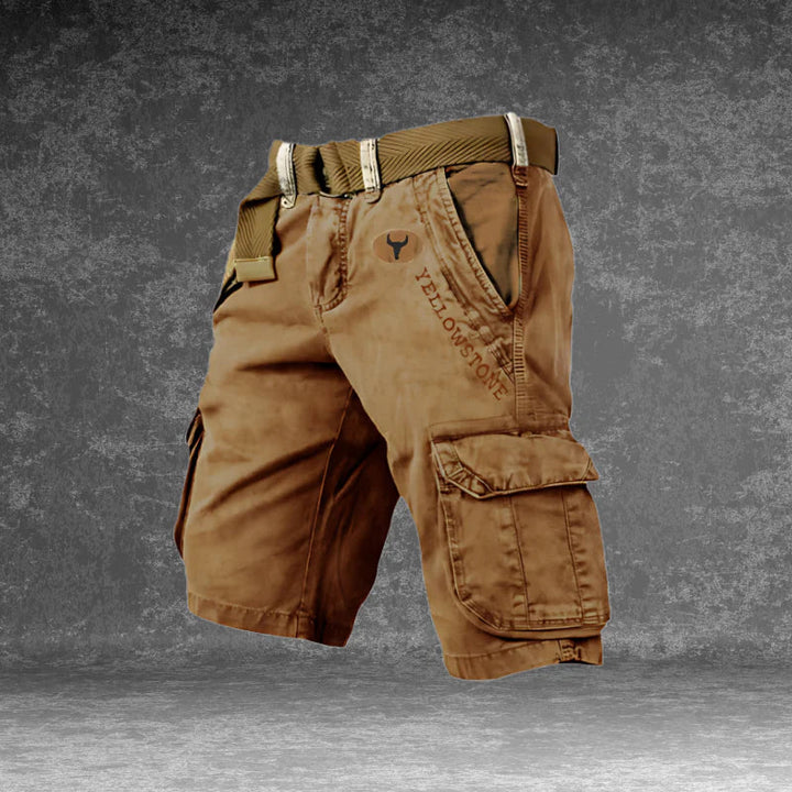 Pantalones cortos cargo resistentes para hombre. 6 bolsillos funcionales, máxima comodidad para aventura.