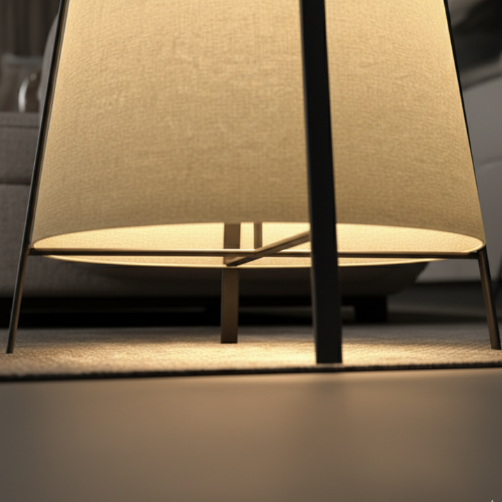 Lámpara de mesa compacta, luz LED cálida perfecta para mesita de noche o escritorio.