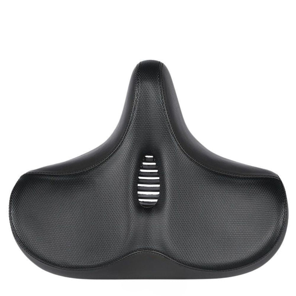Asiento de bicicleta XL impermeable con espuma gruesa para confort adulto en cualquier clima.