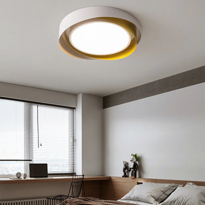 Iluminación LED de techo moderna, diseño elegante que embellece interiores, con alta eficiencia energética.