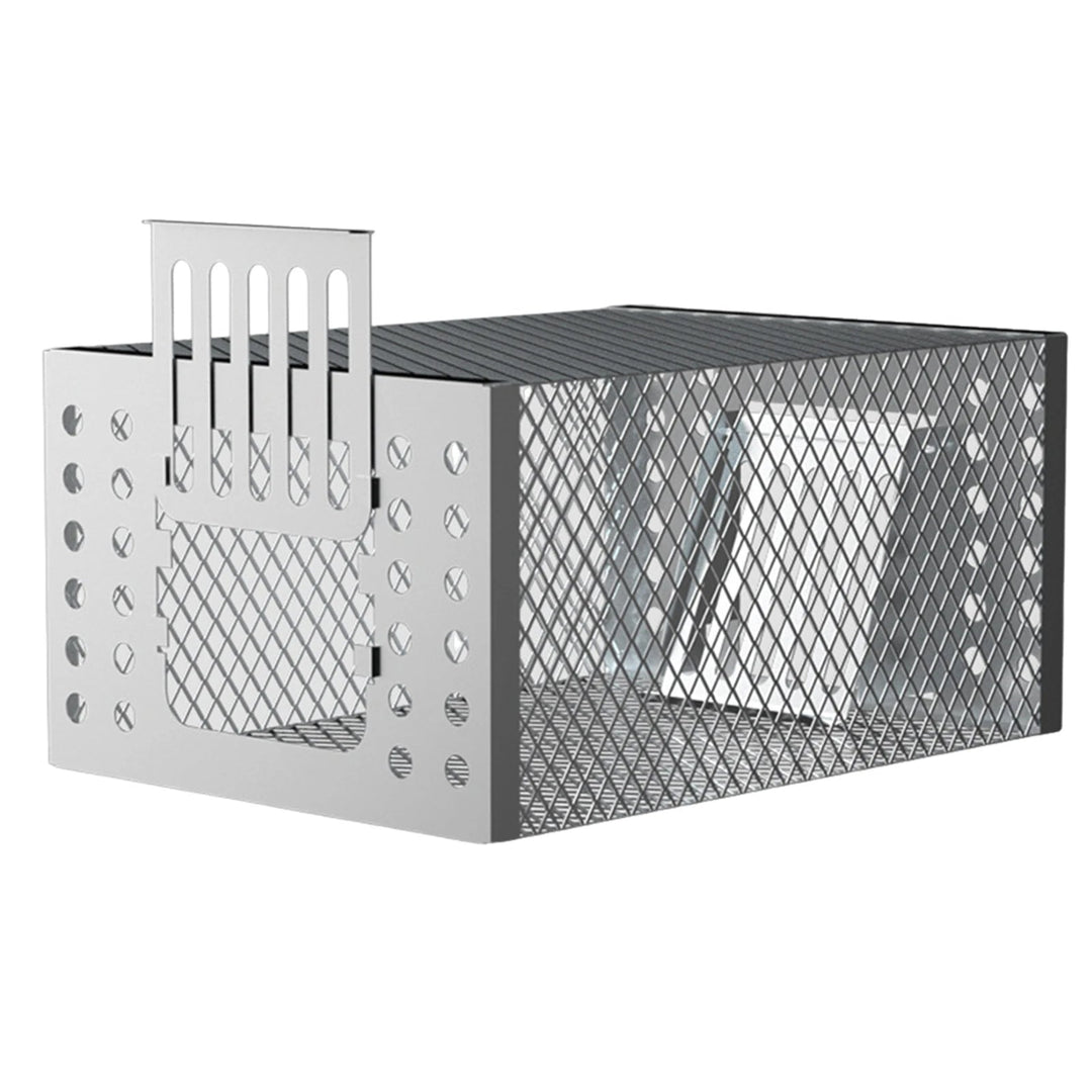 Trampa humanitaria para captura de ratones, diseño de puerta deslizante. Reutilizable para control de plagas seguro.