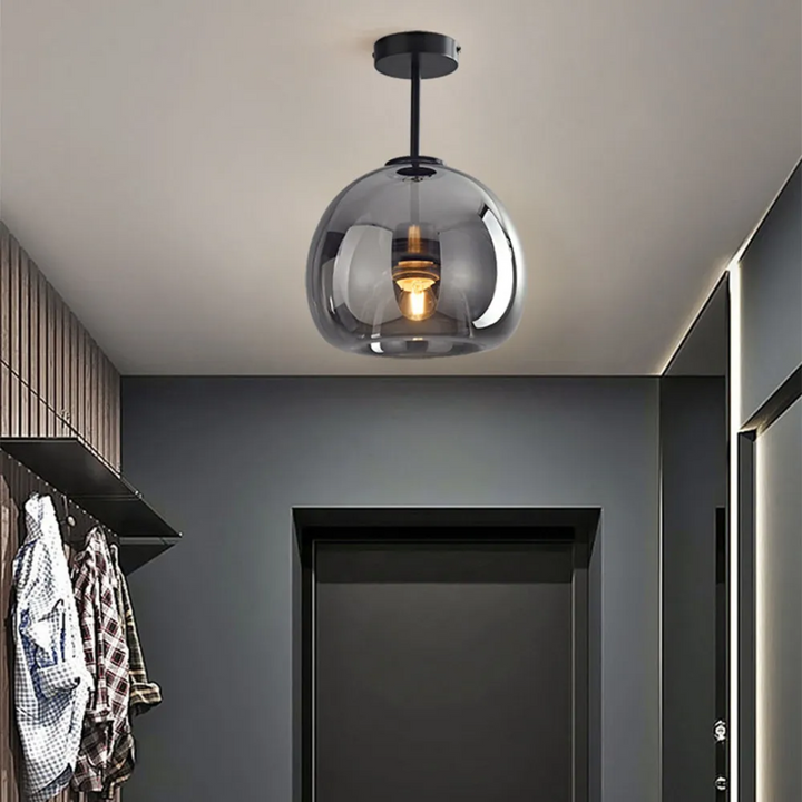 Lámpara de techo LED minimalista. Diseño geométrico moderno, perfecto para decorar sala y dormitorio.