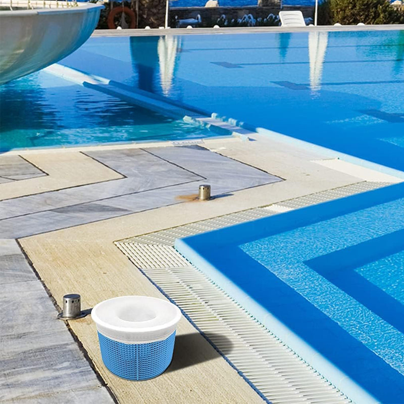 Solución para agua cristalina: calcetines de filtro para skimmer de piscina. Fácil de instalar y limpiar.