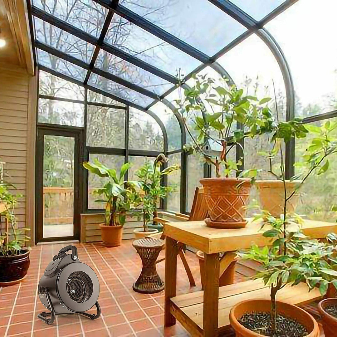 Calentador eléctrico rápido IPX4. Ideal para invernaderos, oficinas y tiendas de cultivo. Calefacción potente.