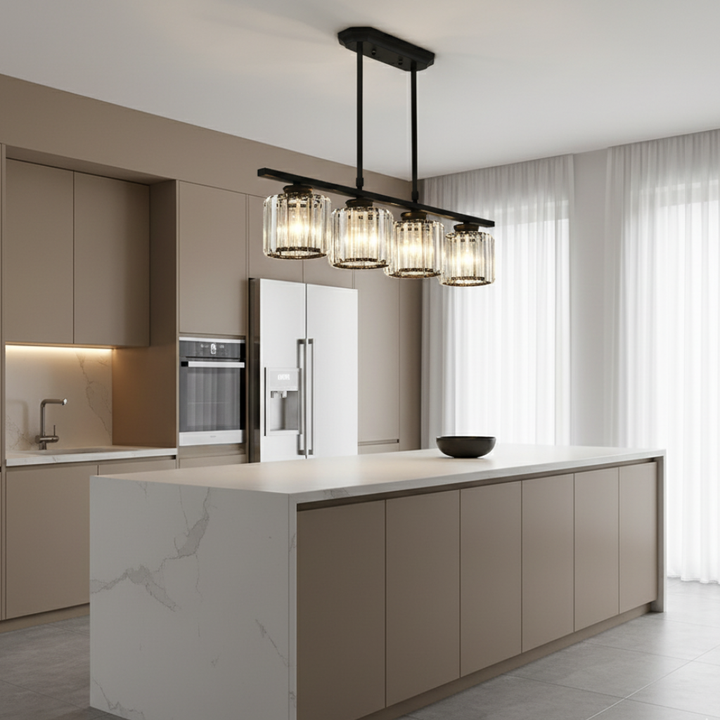 Iluminación colgante Art Decó para comedor, un toque de lujo en tu hogar.