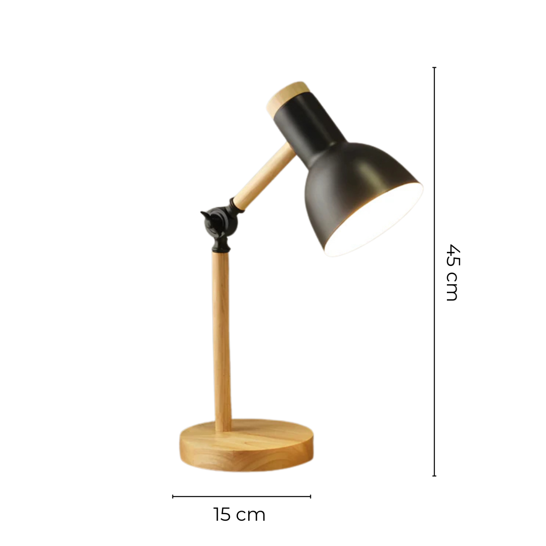 Lámpara de mesa moderna con tecnología LED giratoria. Perfecta para añadir un toque de diseño y luz cálida a tu hogar/oficina.