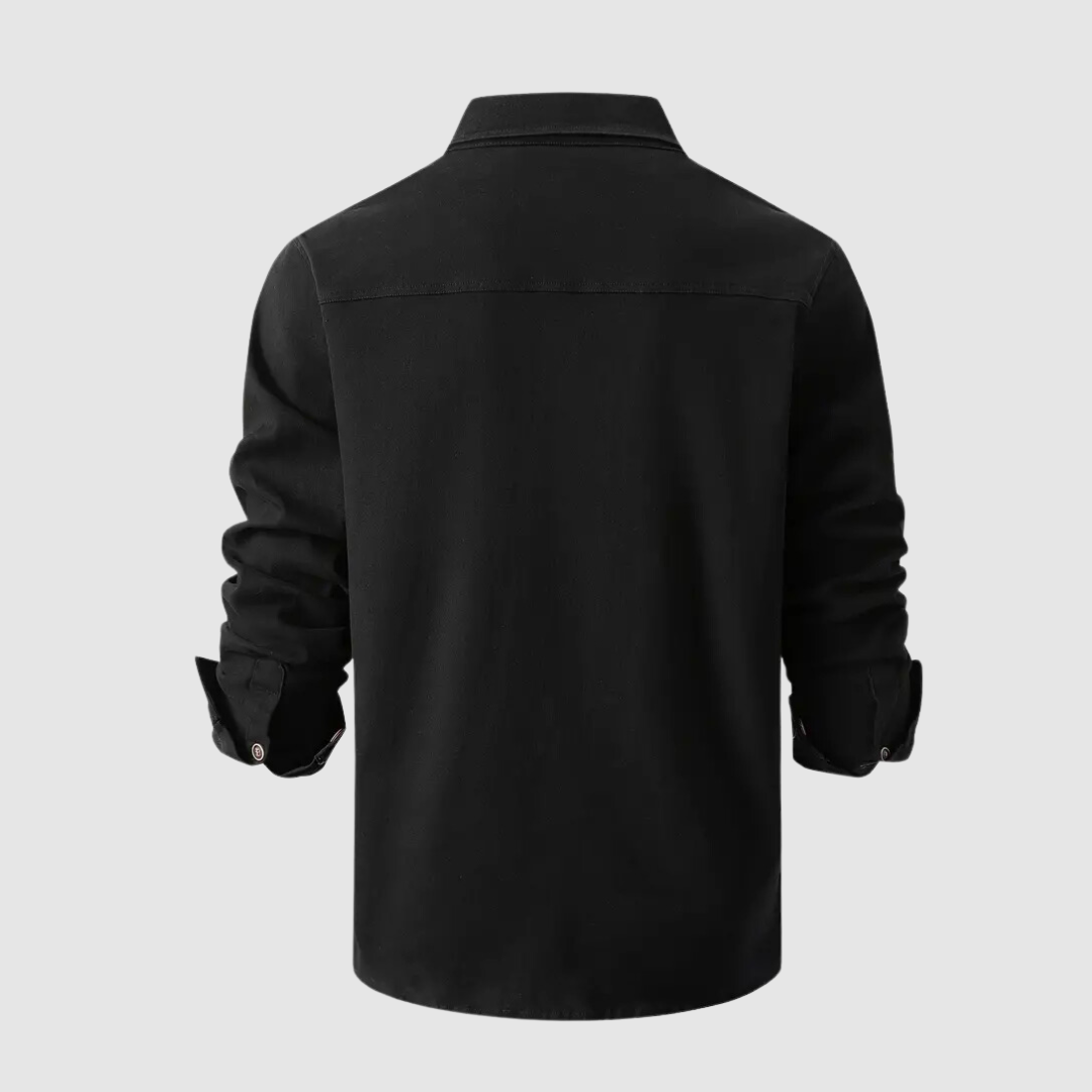 Camisa Utility de Manga Larga con Botones para hombre. Ropa versátil para estilo diario y casual.