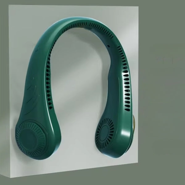 Ventilador portátil de cuello unisex, recargable. Frescor personal en cualquier lugar: viaje, oficina, deporte, verano.