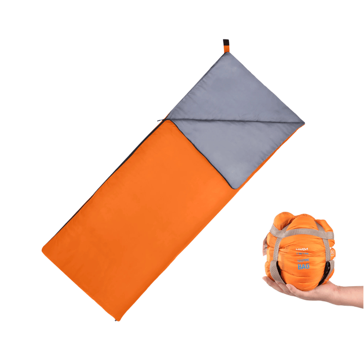 Saco de dormir ultraligero enrollado, compacto para mochila de trekking y camping. Resistente, 3 estaciones.