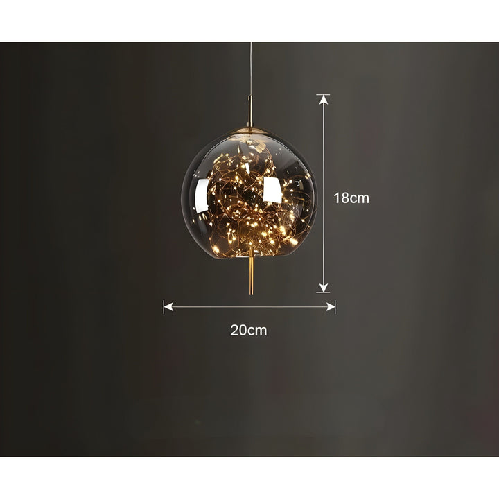 Iluminación LED de estrellas, lámpara colgante moderna con alta eficiencia energética.