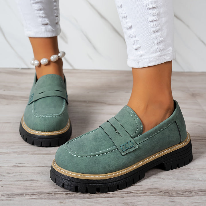 Mocasines casuales para mujer, suela gruesa, plataforma, perfectos para otoño.