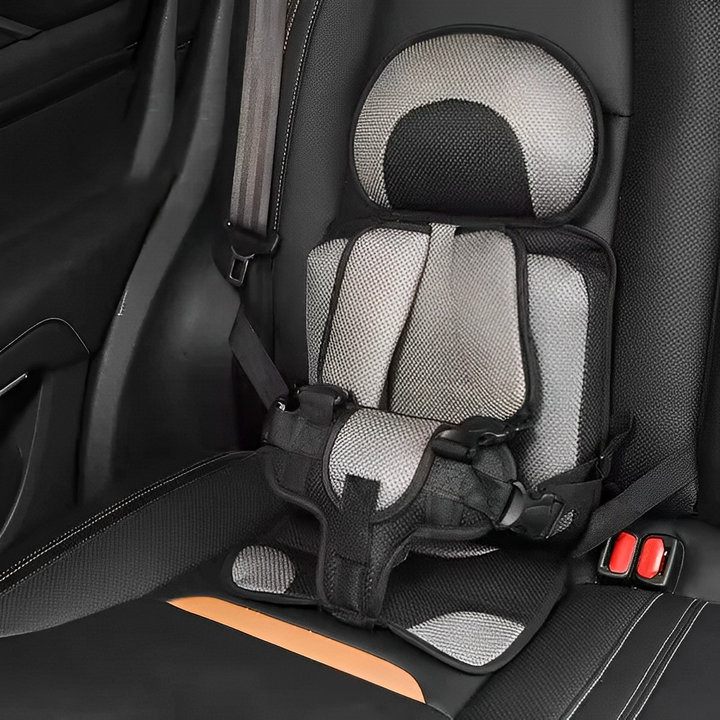 Silla de coche para niños portátil, diseño plegable para un viaje cómodo y sin esfuerzo.