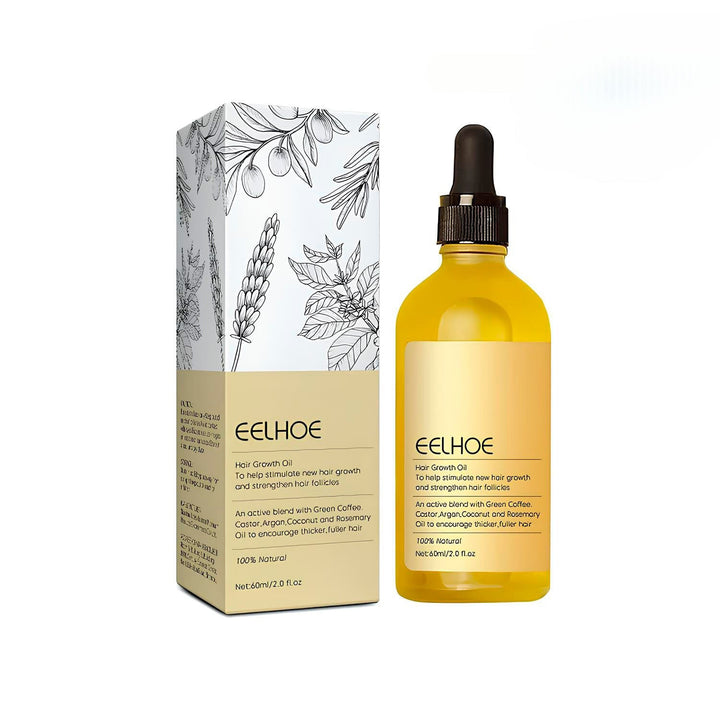 Aceite engrosador para cabello fino. Crecimiento capilar natural y salud del cuero cabelludo. Belleza.