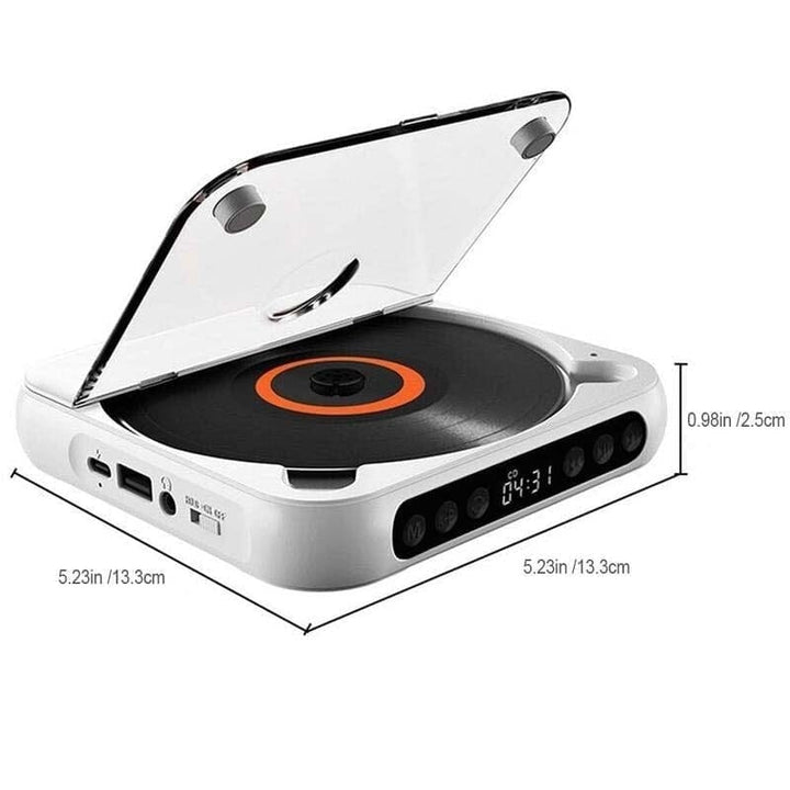 Escucha tus CDs y MP3 con el reproductor portátil Bluetooth, audio Hi-Fi y batería USB-C.