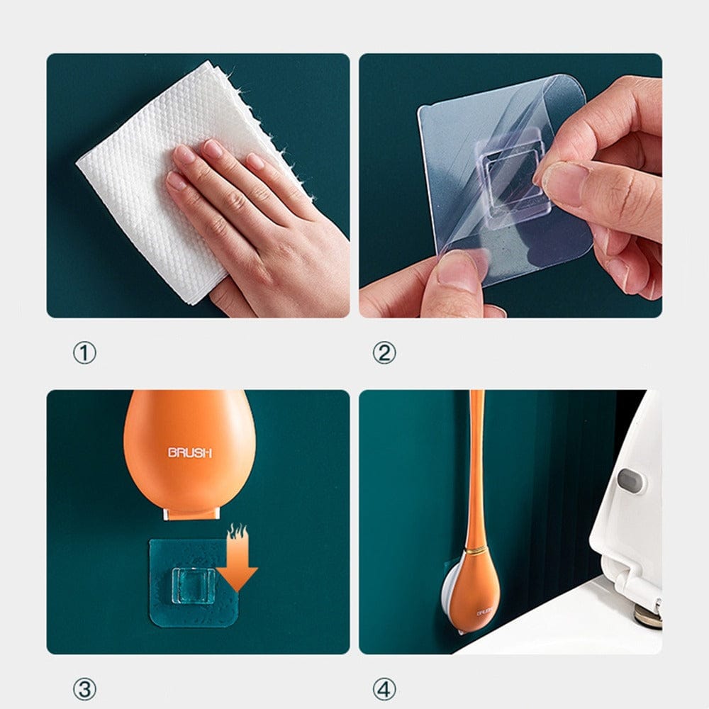 Cepillo de inodoro flexible que alcanza todas las esquinas, ideal para una limpieza higiénica y eficaz.