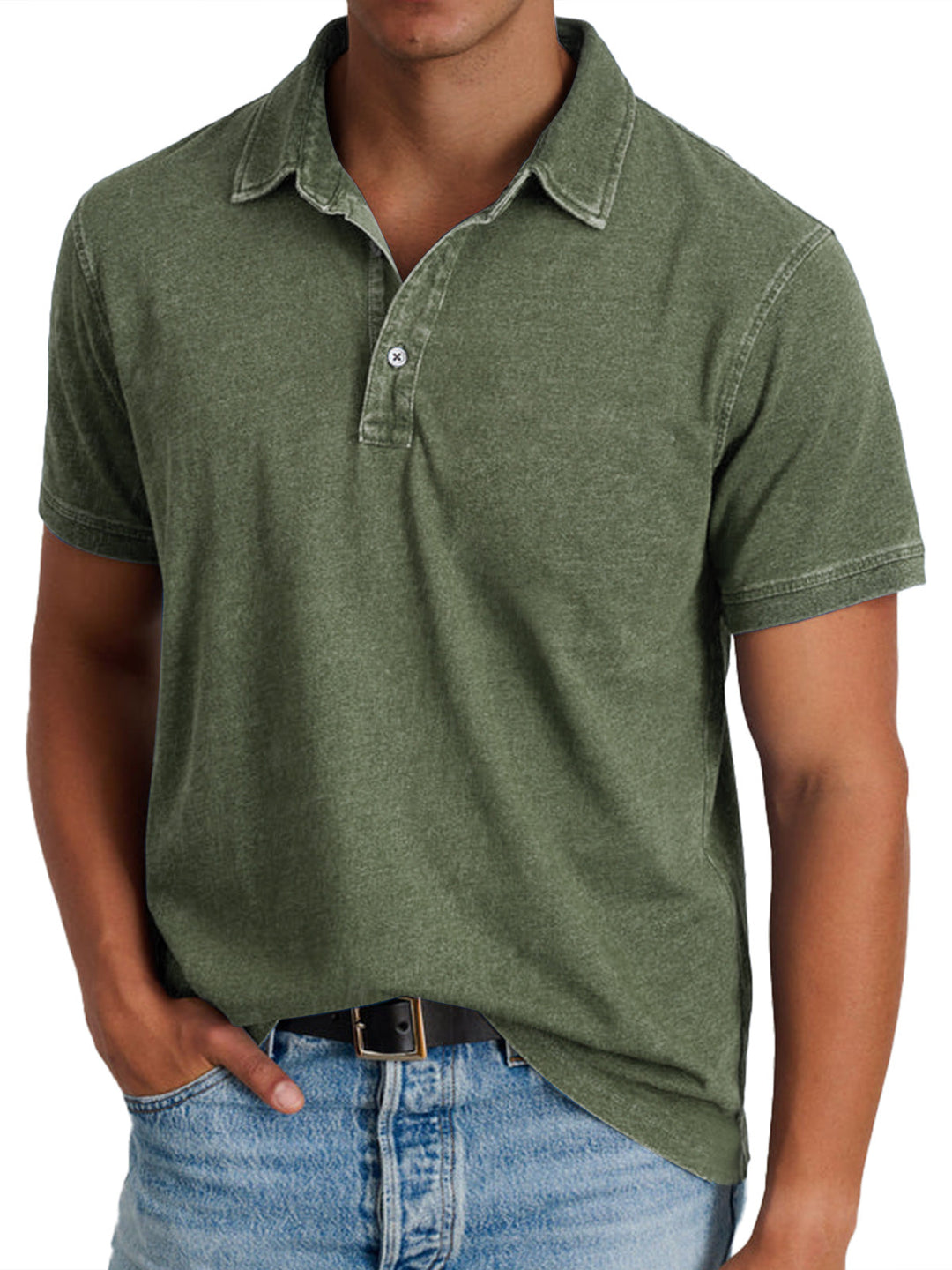 Polo elegante de hombre color burdeos, moda masculina con diseño clásico y versátil.