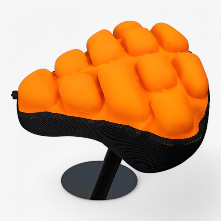 Funda de asiento ergonómica para bicicleta, cojín de aire que distribuye la presión para un pedaleo cómodo.