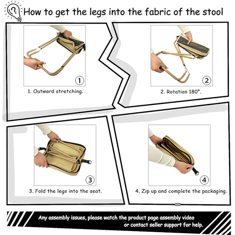 Silla plegable multiusos para exterior. Mochila integrada, perfecta para viajes y descanso.