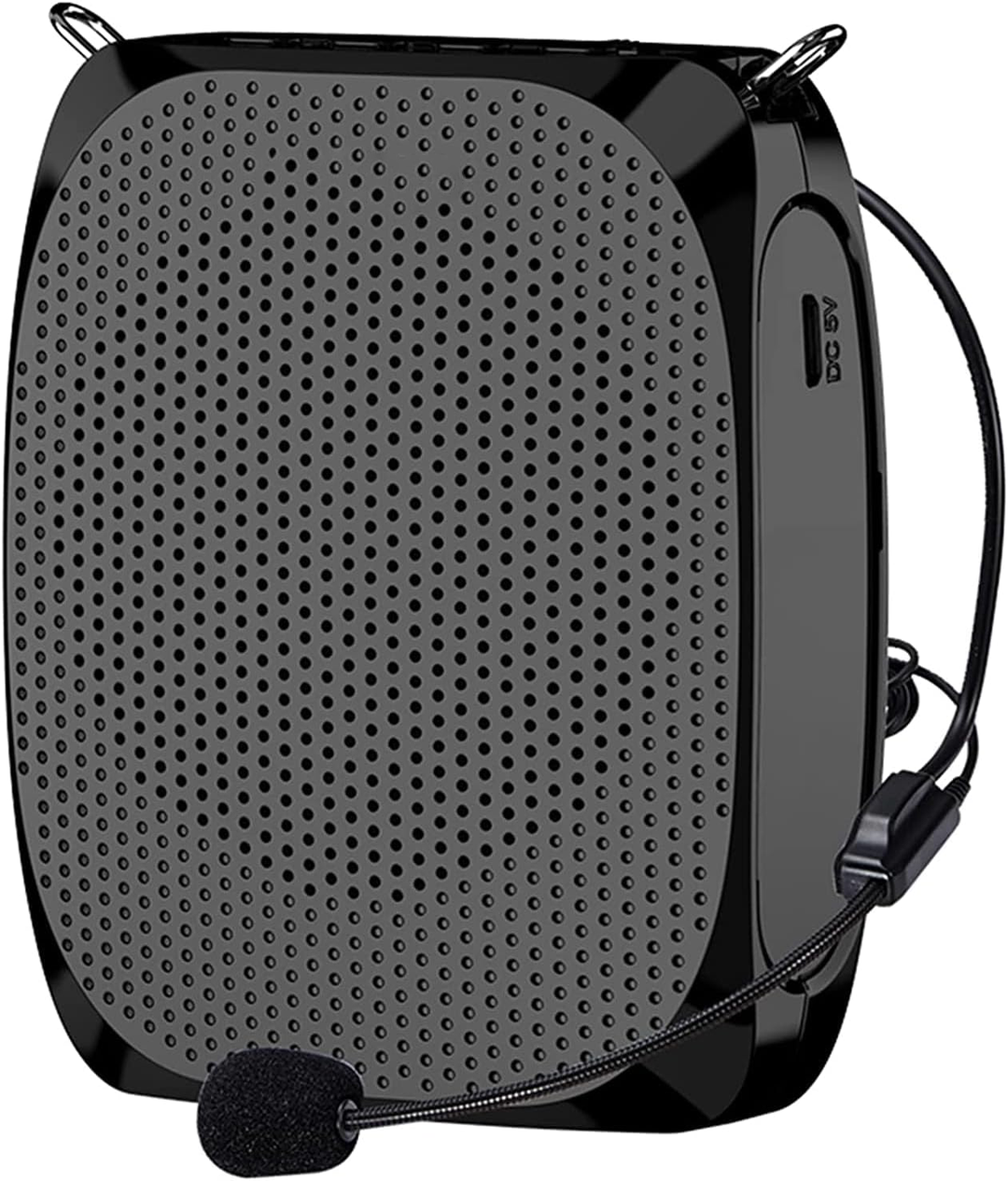 Amplificador de voz personal portátil para maestros y adultos mayores. Sonido claro en clases y conferencias.