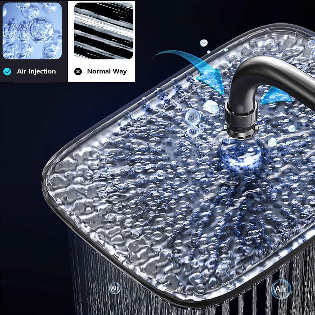 Grifo de ducha termostático con pantalla digital. Disfruta un control inteligente y moderno en tu baño.