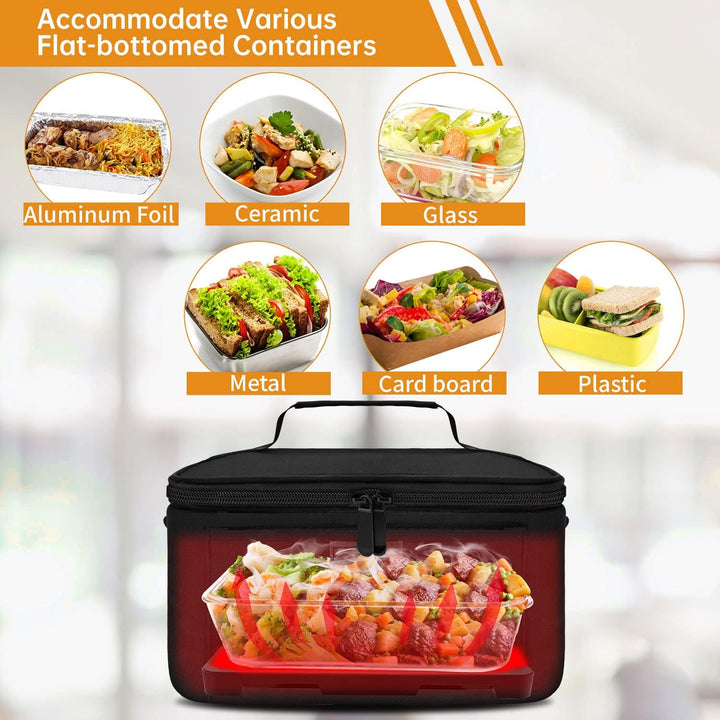 Calentador de comida portátil para coche/camión. Almuerzo caliente en la carretera con esta caja eléctrica.