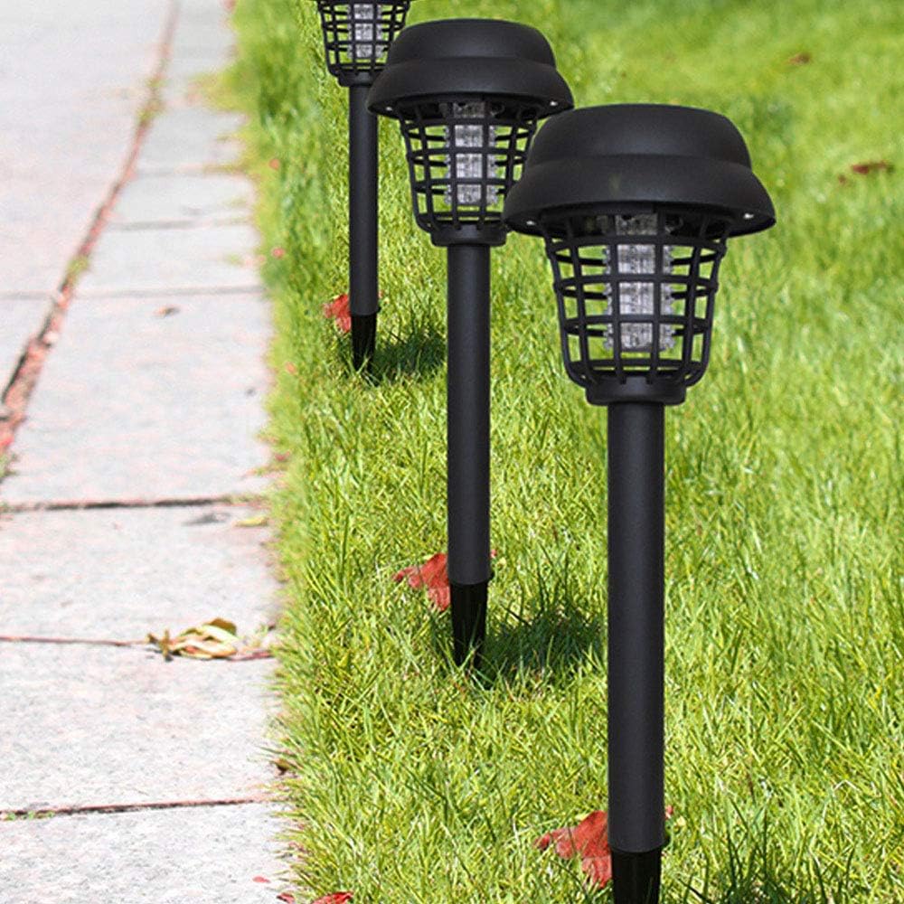Lámpara exterior LED solar. Antimosquitos e impermeable para jardinería, con luz UV decorativa.