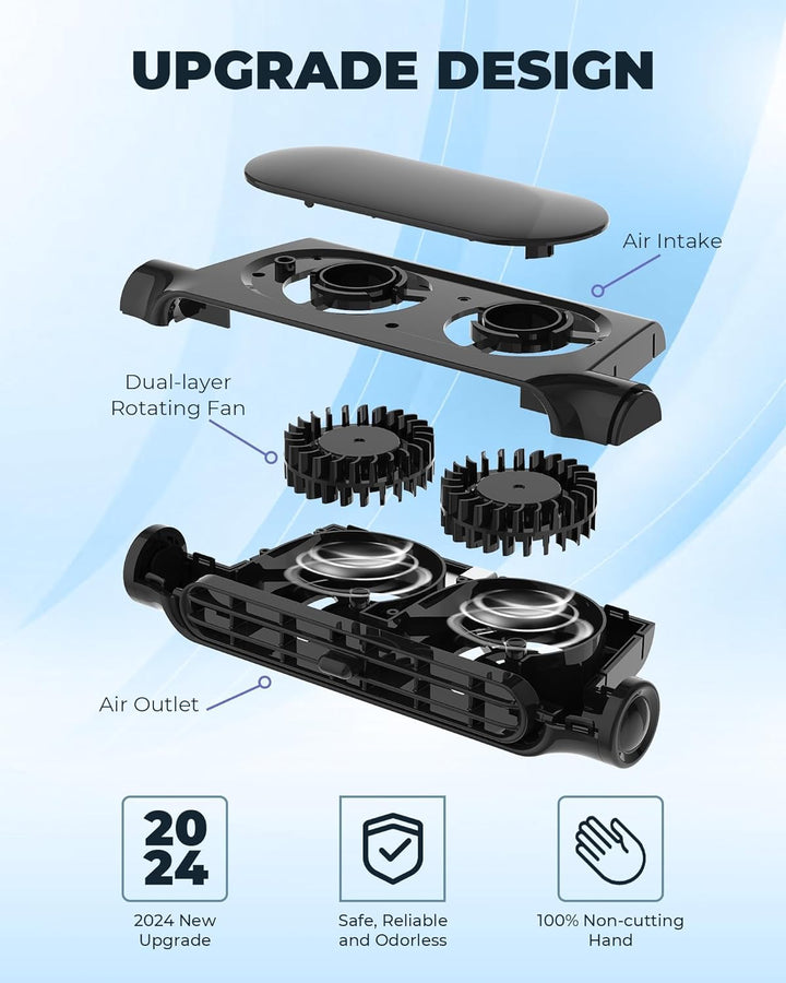 Accesorio de coche: ventilador USB con soporte para reposacabezas. 3 velocidades para mantener tu vehículo fresco.