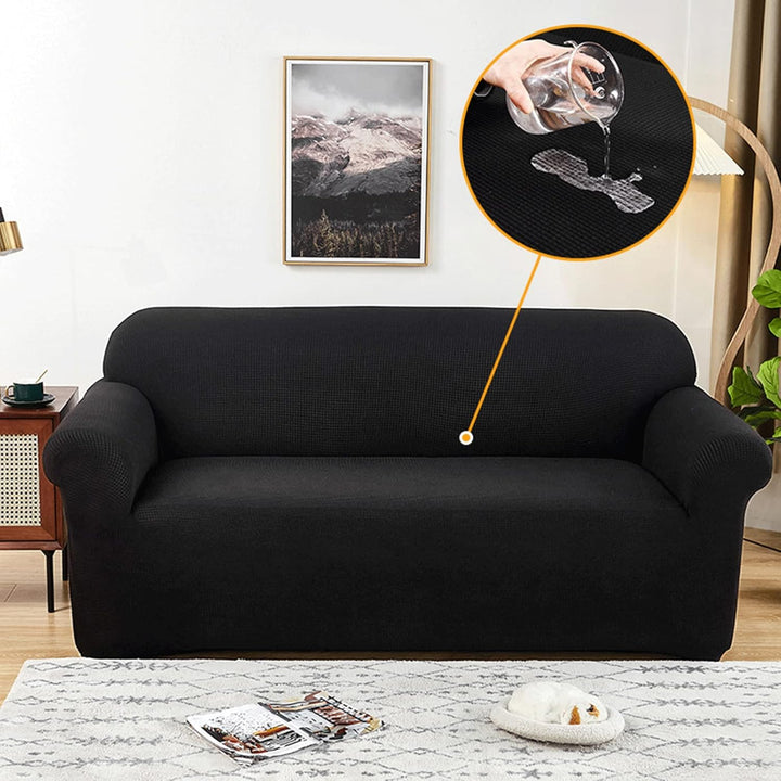 Funda protectora elástica para sofá, renueva tu sala con un toque moderno e impermeable. Decoración hogar.