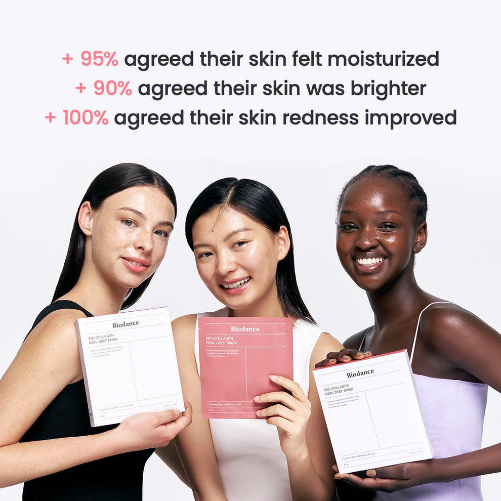 Mascarilla facial bio-colágeno: cuidado nocturno, hidratación intensa, probióticos.
