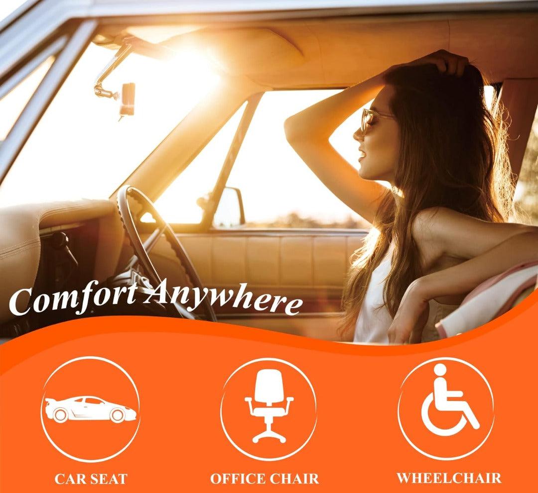 Mejora tu postura al conducir con este cojín de asiento de coche ergonómico, espuma viscoelástica.