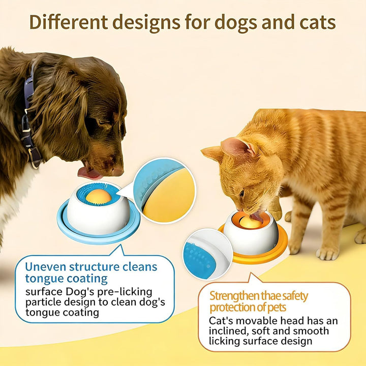 Tapete de lamido y alimentador lento. Juguete de enriquecimiento antiestrés de silicona para perros y gatos.