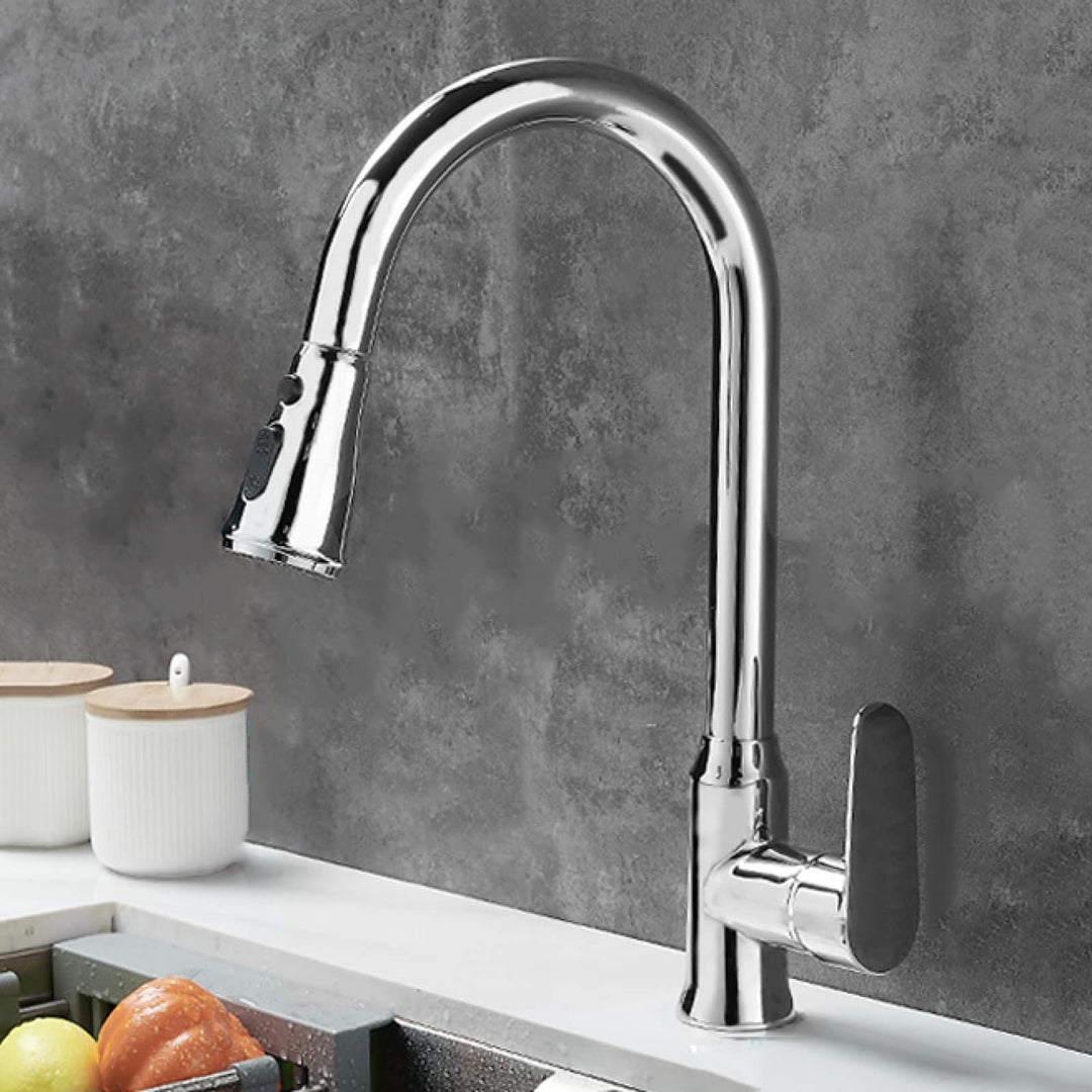 Grifo mezclador de cocina extraíble, diseño elegante. Renueva el estilo de tu fregadero y hogar.