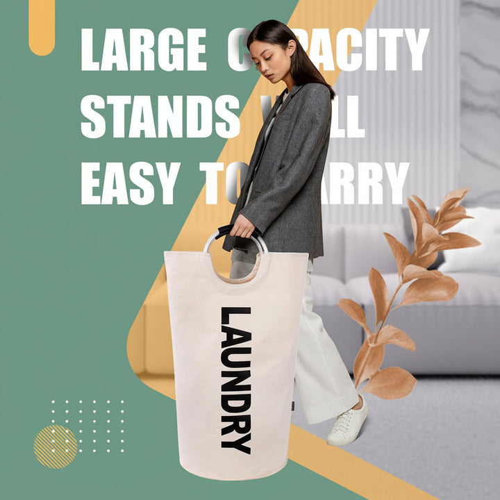 Solución de almacenamiento plegable para ropa sucia, cesto impermeable de gran capacidad 90L para el hogar.