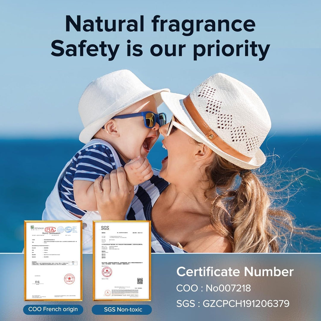 Ambientador de coche portátil y recargable. Dispositivo inteligente con aromas 100% naturales.