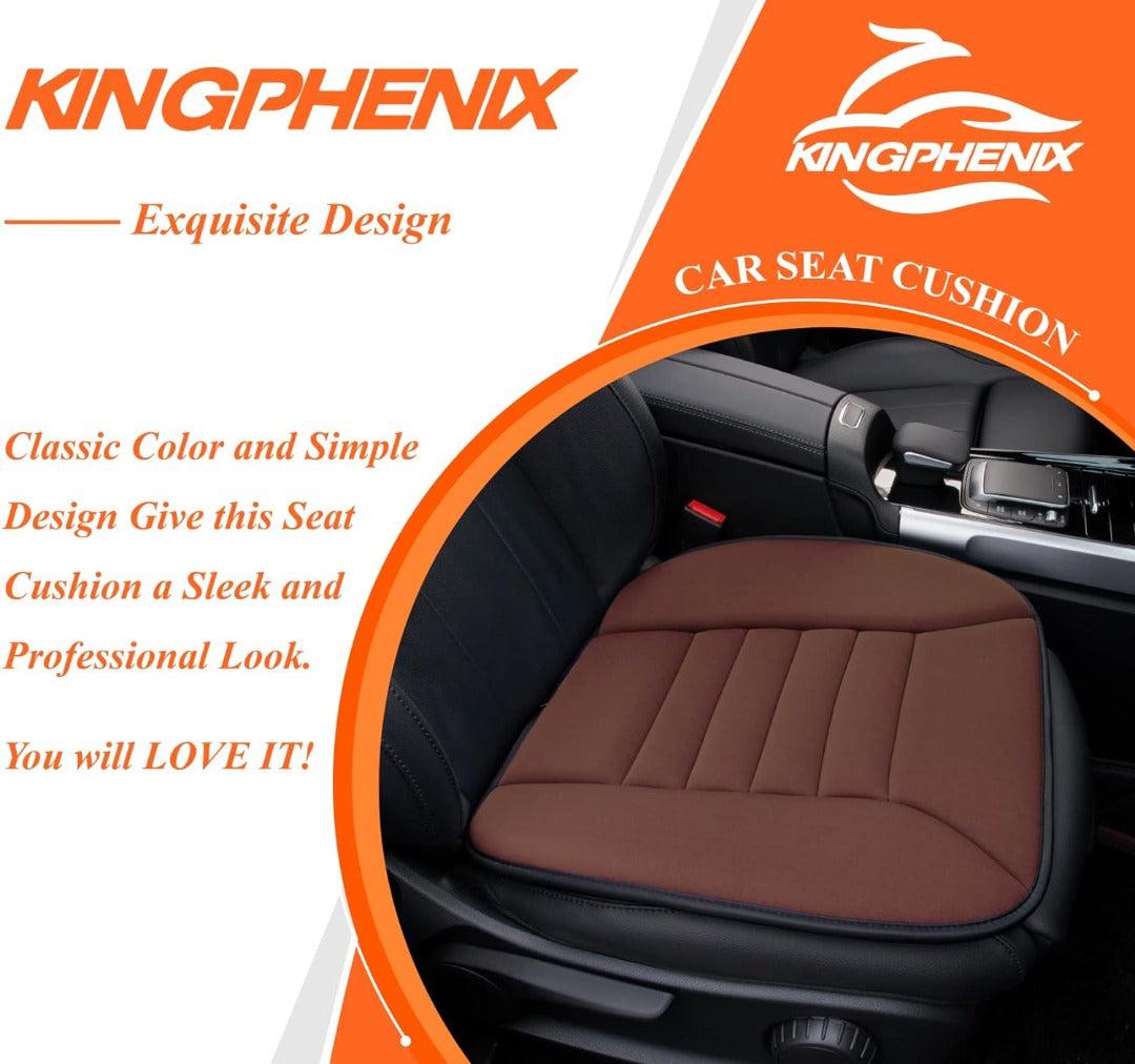 Cojín de asiento de coche gris, espuma viscoelástica de alta densidad, ofrece máximo confort y durabilidad.
