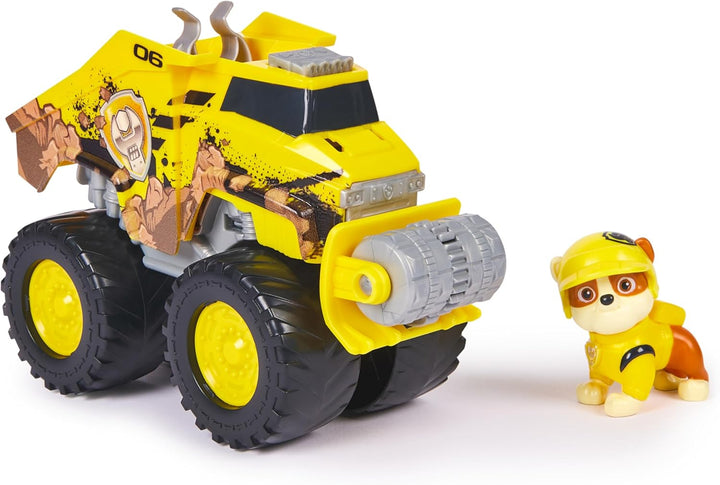 Vehículo de juguete Patrulla Canina Rubble, bulldozer de rescate para aventuras imaginativas preescolares.